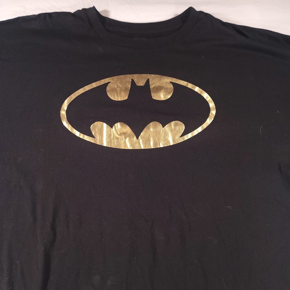 DC Batman Short Sleeve Graphic Casual Crew Neck T Shirt Mens Size 2XL Black